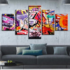Abstract Graffiti Colorful Wall Art Canvas Decor Printing