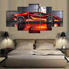 Image of Luxury Red Sports Car Wall Art Canvas Decor Printing