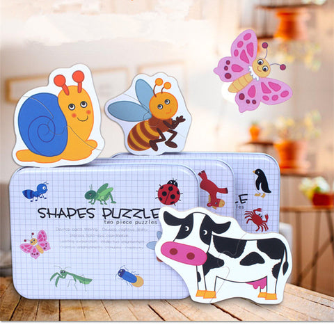 Kid Toys Puzzle Cognitive Card Vehicle/Fruit/Animal Set Educational Gift - DelightedStore