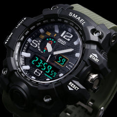 Men Military Sport Watch 50m Waterproof LED Quartz Clock