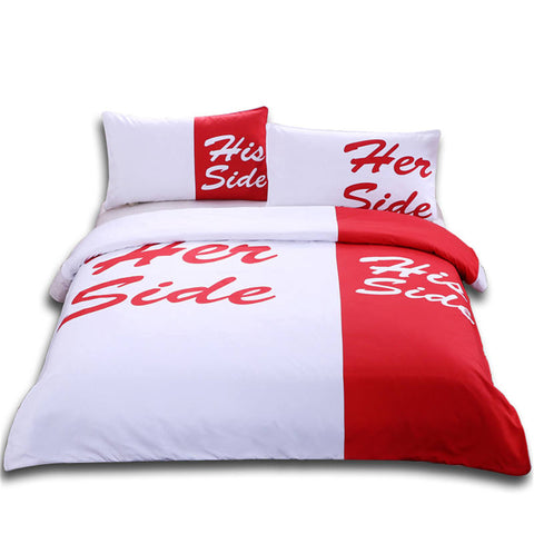 His Side & Her Side Couple Duvet Cover Set - DelightedStore