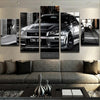 Image of Nissan Skyline Car Black-White Wall Art Canvas Decor Printing