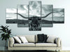 Image of Texas Longhorn Black & White Wall Art Canvas Decor Printing