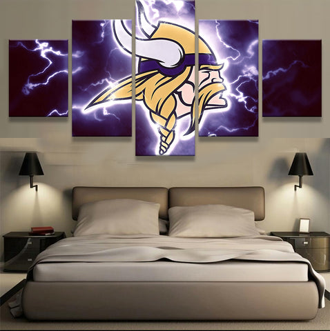 Minnesota Vikings Wall Art Canvas Print Decor - DelightedStore