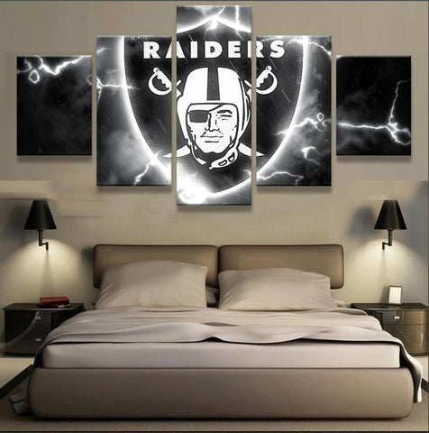 Oakland Raiders Sports Team Wall Art Canvas Print Decoration - DelightedStore