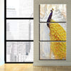 Image of Peacock Golden Yellow Tail Peafowl Wall Art Decor Canvas Print