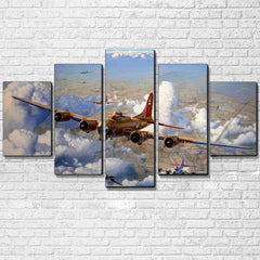 B-17 Bomber Plane Wall Art Canvas Print Decor - DelightedStore
