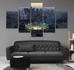 Los Angeles Dodgers City Wall Art Canvas Print Decor