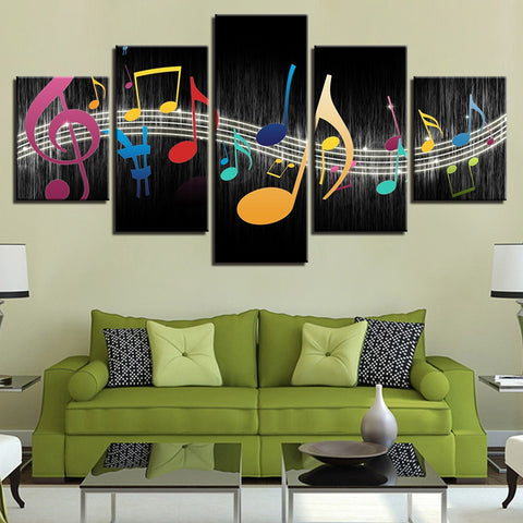 Note Musical Partition Wall Art Canvas Print Decor - DelightedStore